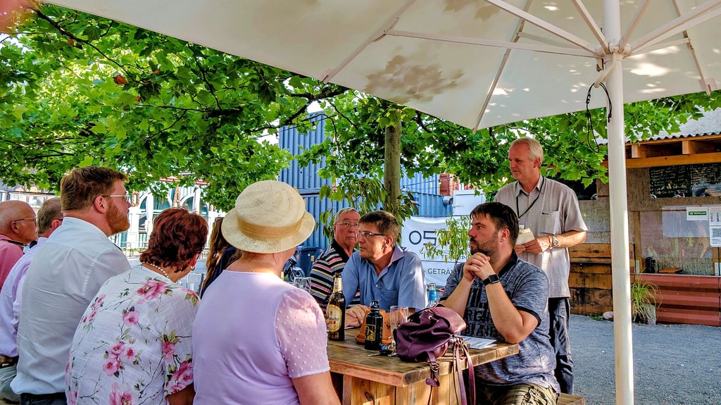 Der Wirtschaftsstammtisch der Mittelstands- und Wirtschaftsunion kam zu seiner August-Beratung  in Ferropolis zusammen.