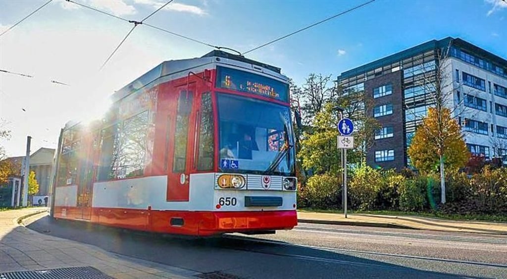 Die Linie 5 verbindet Halle mit Schkopau, Merseburg, Leuna und Bad Dürrenberg.