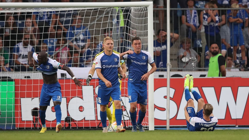 Heimniederlage für den FCM: Amara Condé, Andreas Müller, Alexander Bittroff (v.l.)