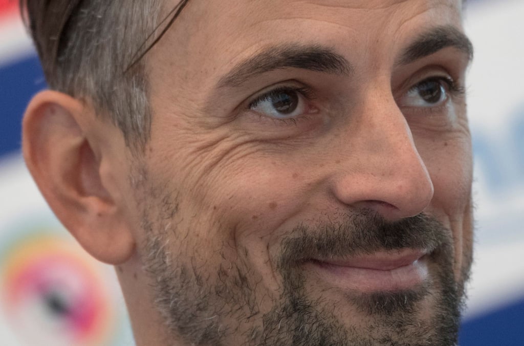 Der Cheftrainer der Fußballerinnen von Eintracht Frankfurt: Niko Arnautis.