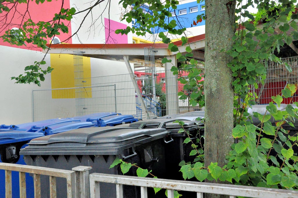 Dass der Müllplatz gleich am Eingang der erste Eindruck von der Grundschule Burg-Süd ist, soll sich ändern. Das wünscht sich Lehrerin Ina Briest.