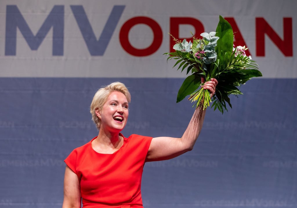 Manuela Schwesig bleibt an der Spitze der SPD in Mecklenburg-Vorpommern.