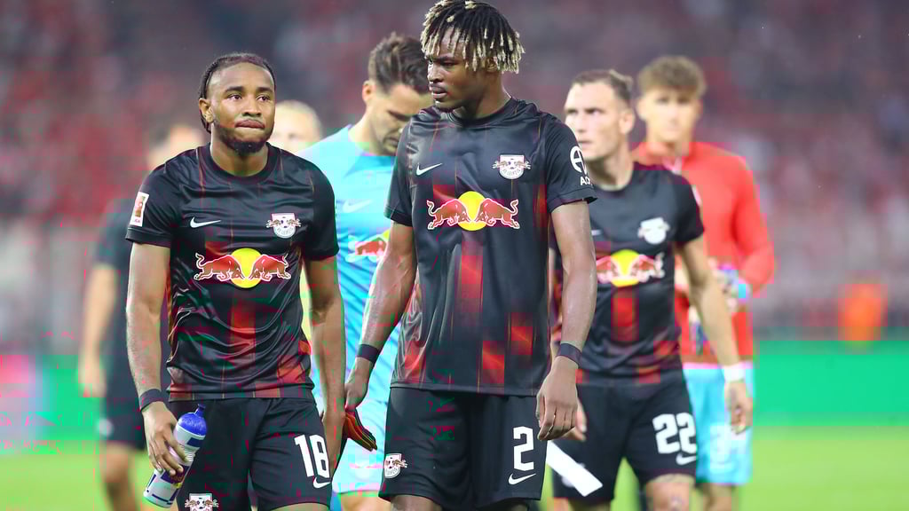 Nicht auf ihrem Toplevel? RB-Spieler Christopher Nkunku, Mohamed Simakan und David Raum in Berlin