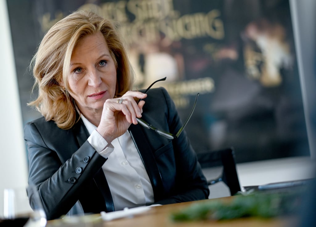 Patricia Schlesinger während eines Interviews mit der dpa im Jahr 2021. Die bisherige Intendantin des Rundfunks Berlin-Brandenburg wird entlassen.