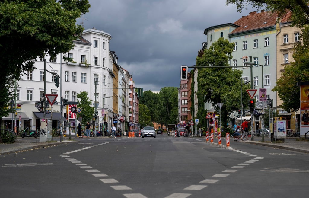 Blick auf den Rio-Reiser-Platz im Berliner Bezirk Kreuzberg.