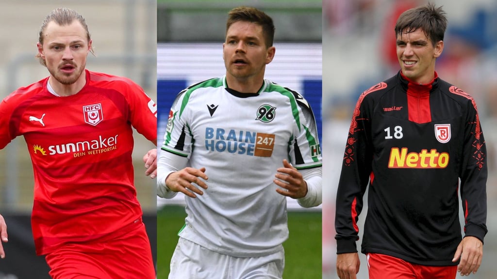 Die "Sechser" Marcel Titsch Rivero, Dominik Kaiser und Christoph Moritz (v.l.n.r.) sind aktuell allesamt vereinslos.