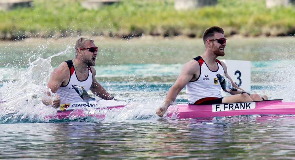 Der Moment, in dem sich die Flucht nach vorn ausgezahlt hat: Silberjubel bei Moritz Florstedt (l.) und Felix Frank.
