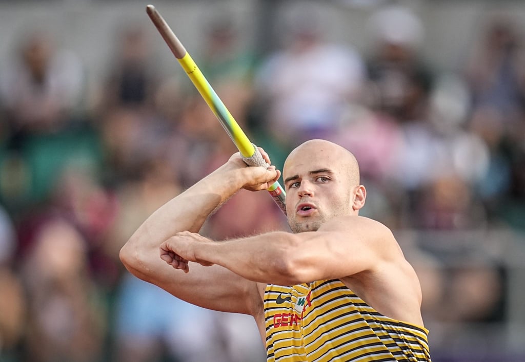 Er feierte Erfolge bei der Leichtathletik-WM in Eugene: Speerwerfer Julian Weber.