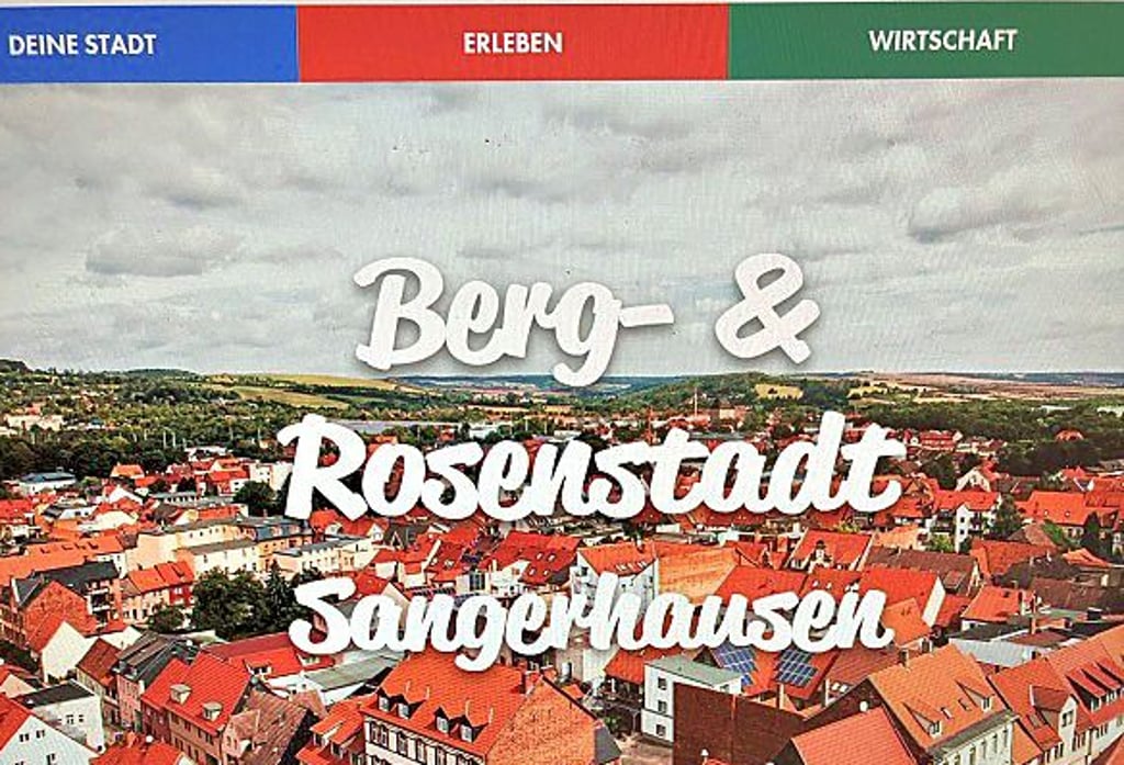 Der Startbildschirm der neuen Sangerhausen-Seite.