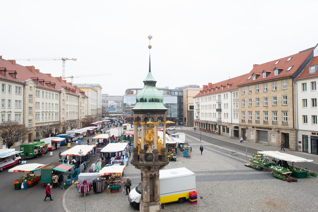 Blick auf den Alten Markt in Magdeburg.