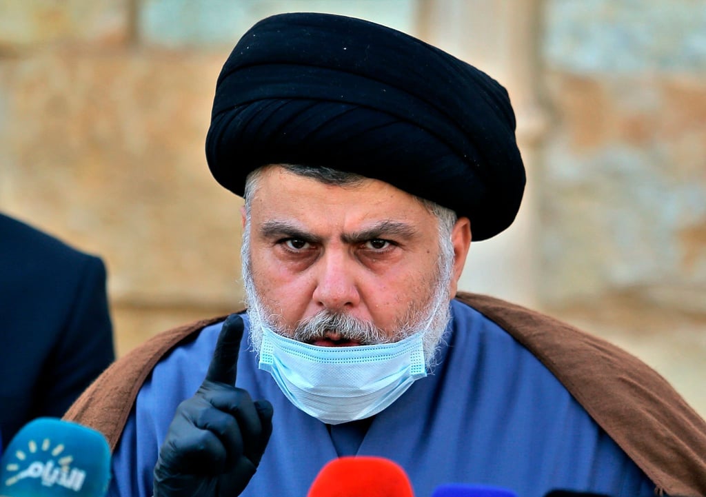 Der einflussreiche schiitische Geistliche Muktada al-Sadr im Februar 2021.