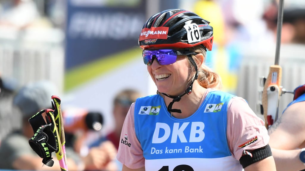 Biathletin Franziska Hildebrand, hier bei der Sommer-WM in Ruhpolding.