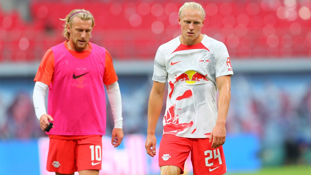 Erstmals von Beginn an für RB im Einsatz: Emil Forsberg (l.) und Xaver Schlager