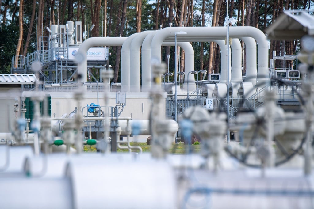 Die Gasempfangsstation der Ostseepipeline Nord Stream 1 im mecklenburgischen Lubmin.