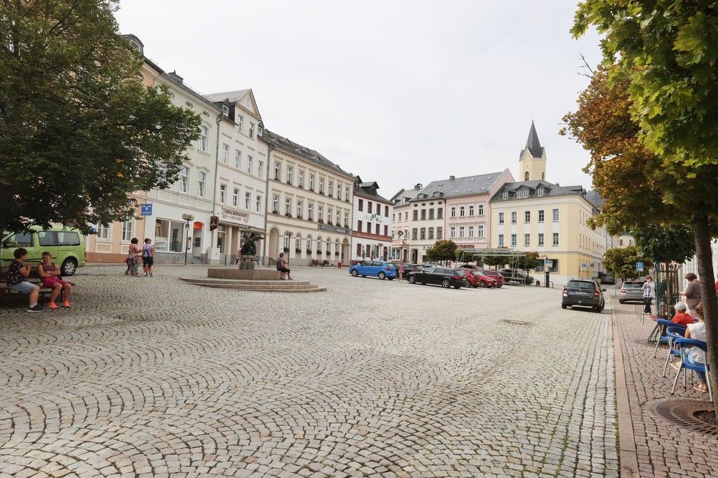 Der Marktplatz von Bad Lobenstein. Während eines Festes auf dem Platz hatte der Bürgermeister der Kleinstadt eine Auseinandersetzung mit einem Journalisten.