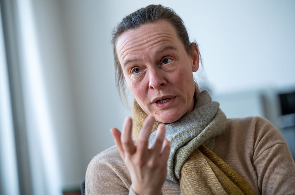 Lena Kreck (Die Linke) spricht.