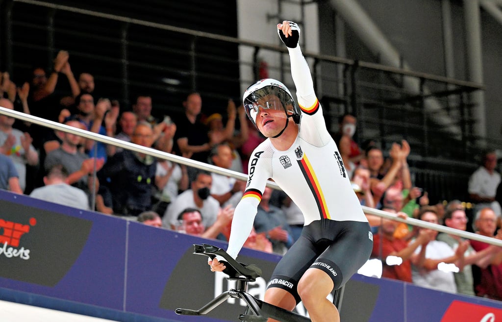  Nicolas Heinrich jubelt über seine Goldmedaille bei den Europameisterschaften im August in München. Jubelt er auch in Wittenberg? 