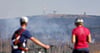 Wieder steht der Wald unterhalb des Brockengipfels in Flammen.    Laut einer Statistik des Landeszentrums Wald gab es allein bis Ende Juli dieses Jahres bereits 27 Waldbrände im Landkreis Harz. 
