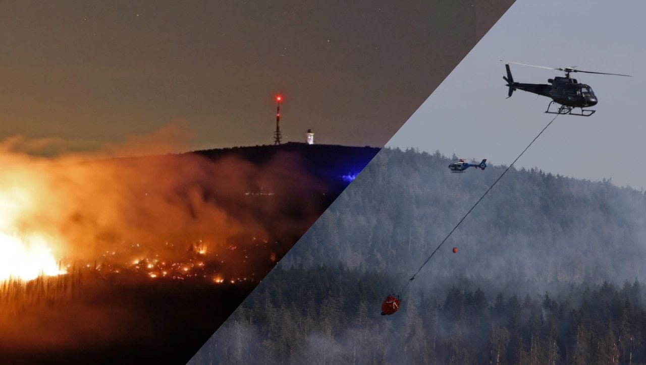 Harz: Waldbrand Am Brocken Im Harz Breitet Sich Aus - 62 Hektar Stehen ...