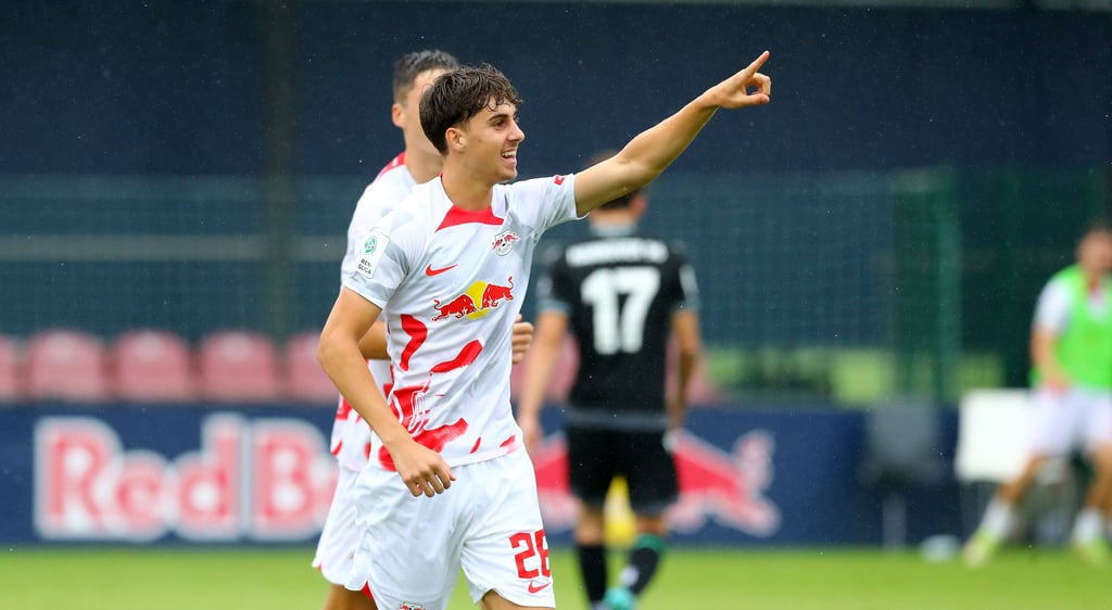 Jorden Winter traf spät für RB Leipzigs U19.