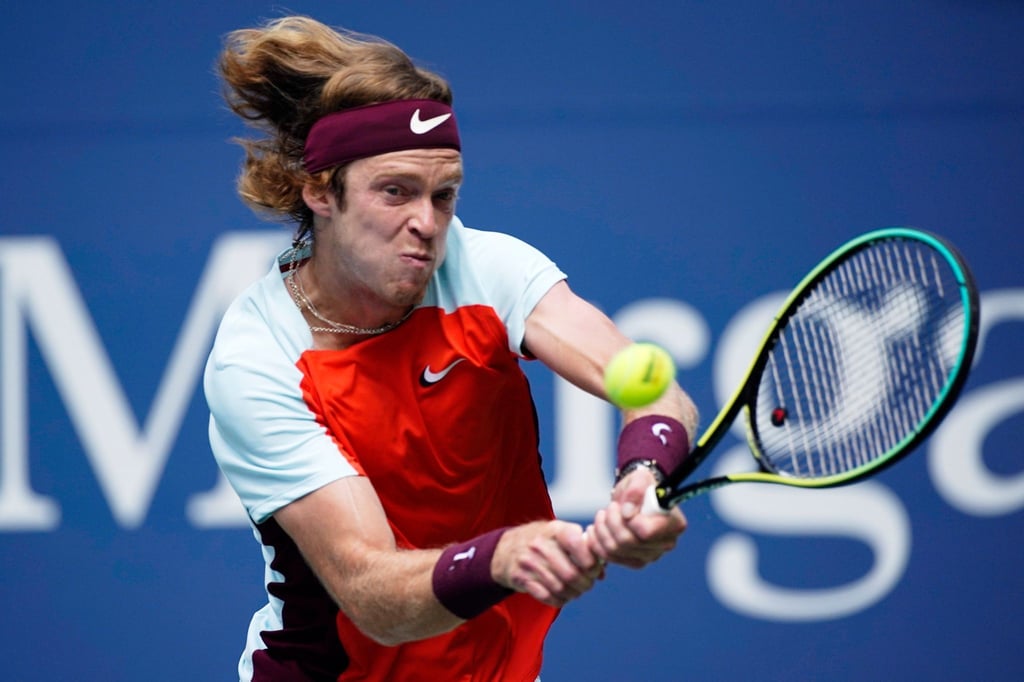 Andrei Rubljow gewinnt das Achtelfinale bei den US Open.