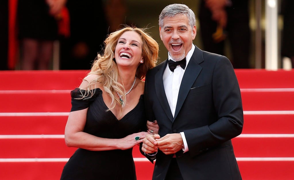 Die US-Schauspieler Julia Roberts und George Clooney bei den Filmfestspielen in Cannes (2016).