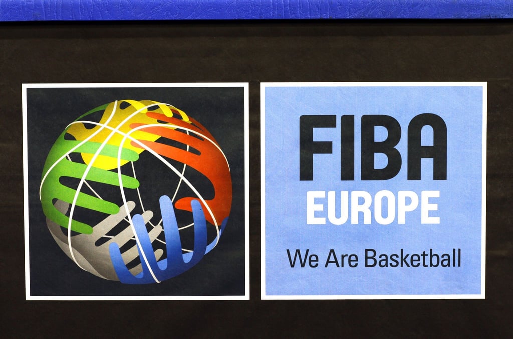 Das Logo des Basketball-Verbandes Fédération Internationale de Basketball (FIBA).