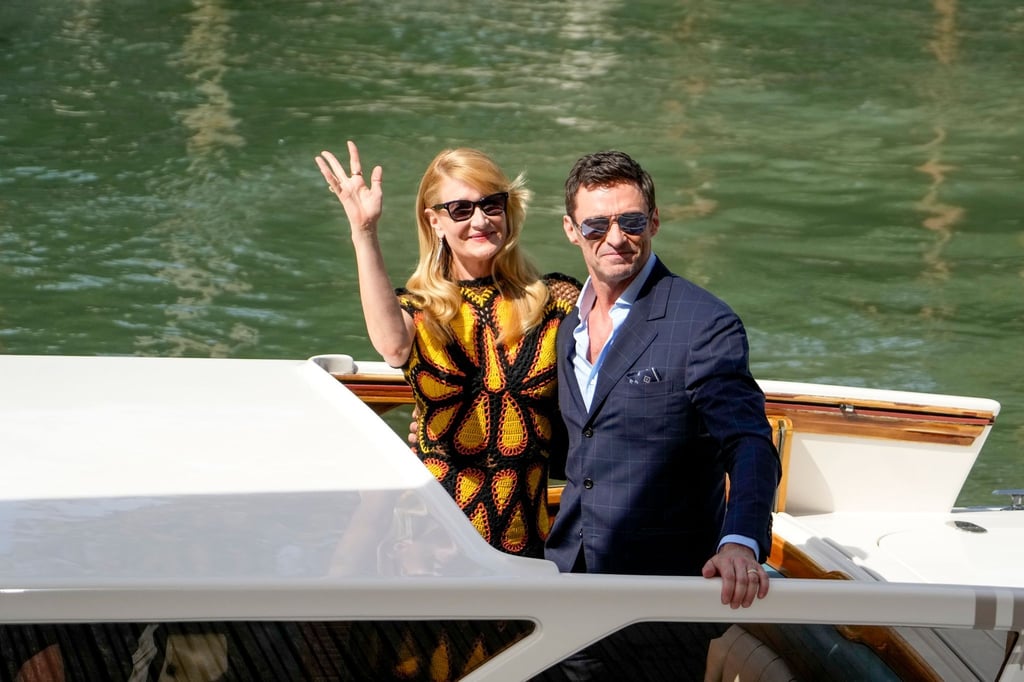 US-Schauspielerin Laura Dern und ihr australischer Kollege Hugh Jackman, Schauspieler kommen zum Pressetermin für ihren Film „The Son“.