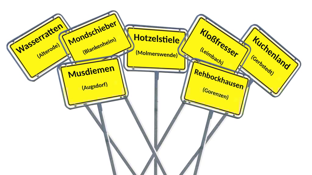 Orte im Mansfelder Land und ihre Spitznamen.