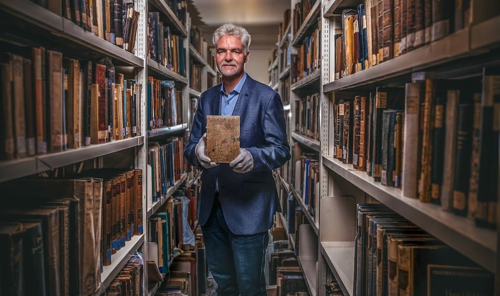 Die Magdeburger Stadtbibliothek ist auch Aufbewahrungsort für historische Bücher. Hier zeigt Maik Hattenhorst ein Buch aus dem Jahr 1497, also vor der Reformation. Es ist der größte Schatz, den die Stadtbibliothek zu bieten hat und wird im Magazin in einem Tresor aufbewahrt. Das Buch stammt aus der Druckerwerkstatt von Moritz Brandis. Es handelt sich um eine Inkunabel. So nennt man alle Bücher, die zwischen Erfindung des Buchdrucks und der Reformation entstanden sind. Es ist im Originalzustand, wurde nie restauriert.