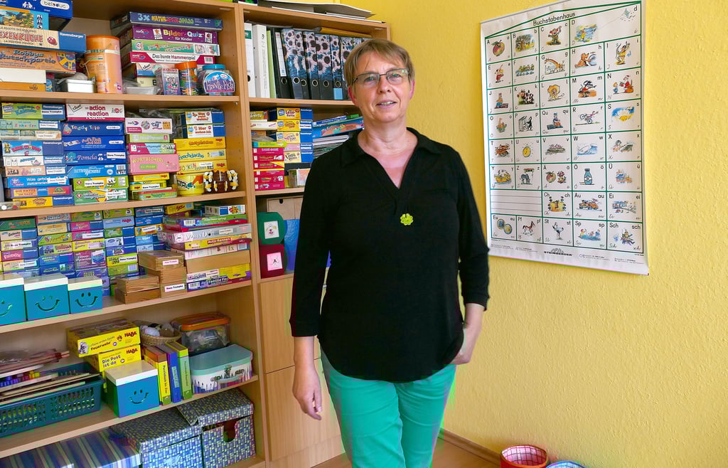Logopädin und Heilpädagogin Dana Trompke in der Jessener Praxis für Logopädie.