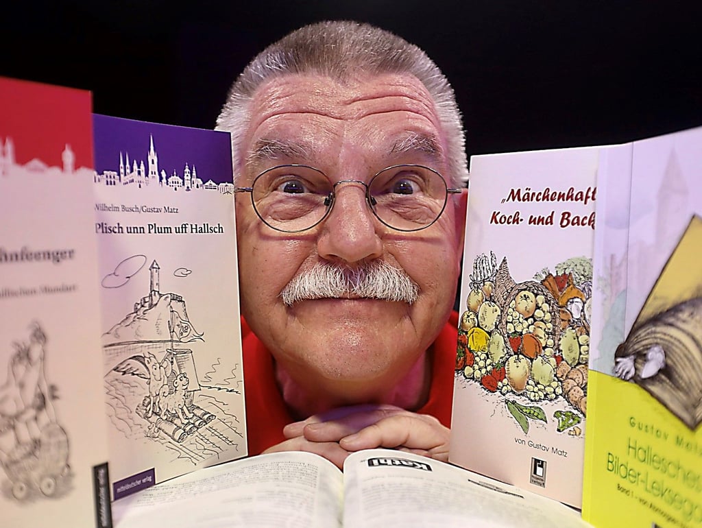 Buchautor Gustav Matz schreibt über und in hallescher Mundart.