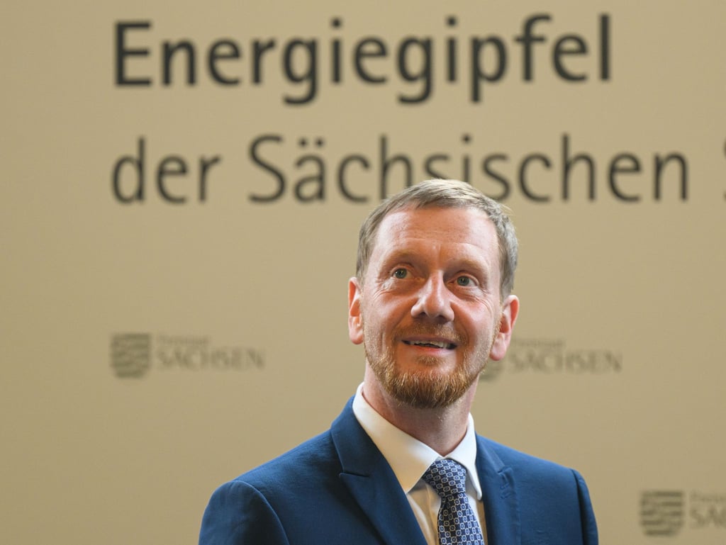 Sachsens Ministerpräsident Michael Kretschmer in Dresden.