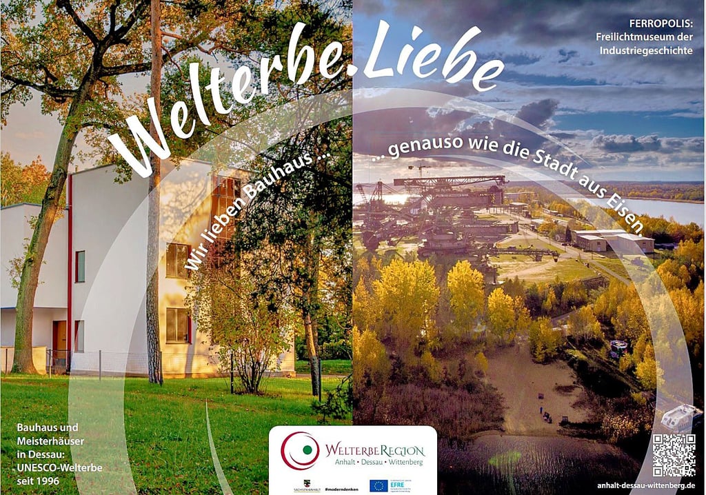 „Wir lieben Bauhaus ... genauso wie die Stadt aus Eisen“ - mit geteilten Plakat-Inhalten wie die neue   Kampagne  des Tourismusverbandes Welterberegion Anhalt-Dessau-Wittenberg punkten und Besucher neugierig machen auf vielfältige Angebote.