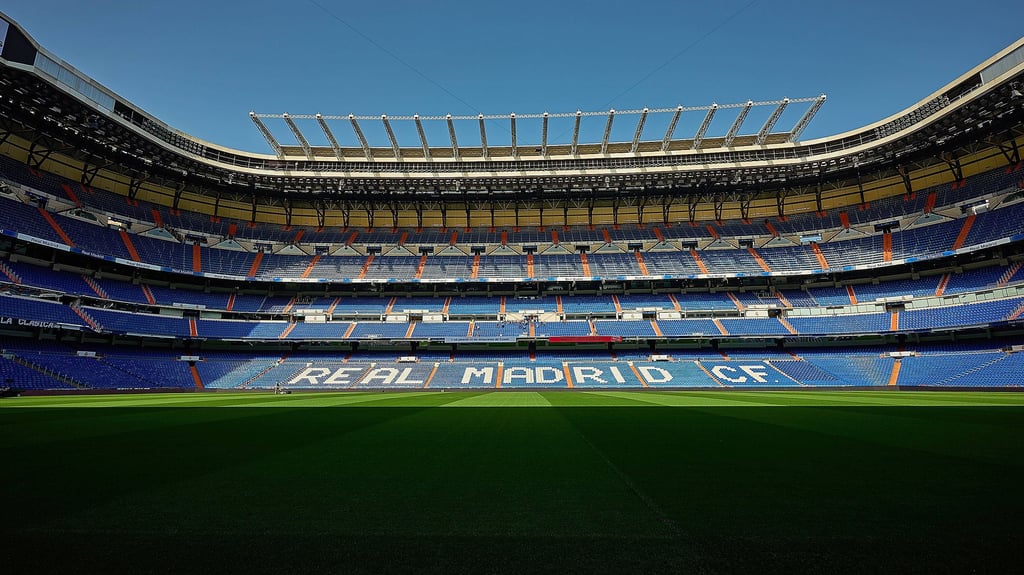 Das Santiago Bernabeu ist nicht für das Abschlzsstraining von RB leipzig und Real Madrid verfügbar.