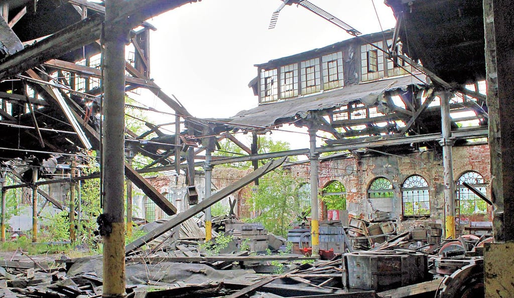Die historischen Industriehallen in Tangerhütte