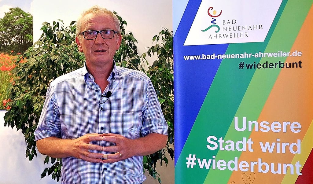 Guido Orthen, Bürgermeister von Bad Neuenahr-Ahrweiler, unterstützt den Zeitzer Zivilschutztag mit einem aufgezeichneten Video.