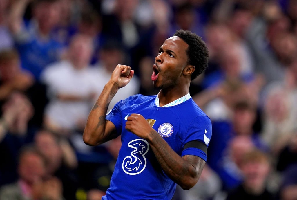 Raheem Sterling vom FC Chelsea feiert seinen Treffer gegen RB Salzburg.