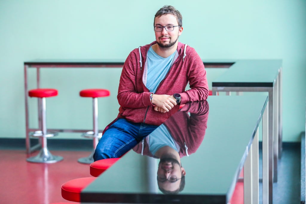 Sturasprecher Nicolas Krieg an der Hochschule Merseburg