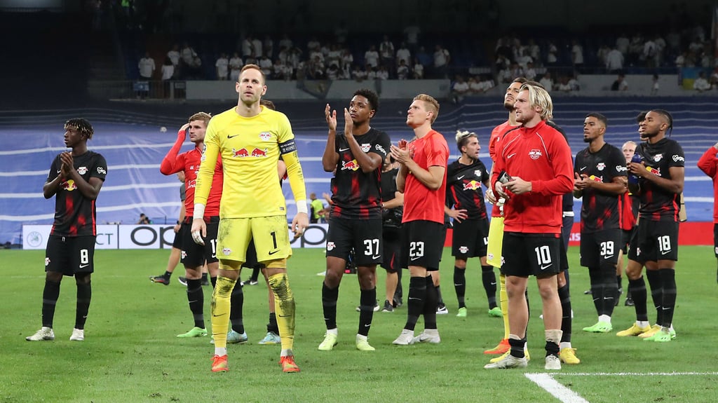 Kalt erwischt, Traum geplatzt: Spieler von RB Leipzig nach dem 0:2 bei Real Madrid.