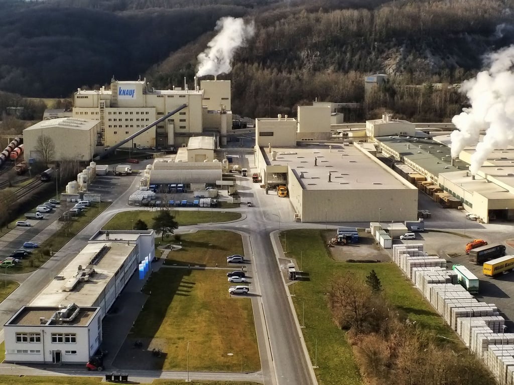 Symbolfoto - Das Werk der Firma Knauf in Rottleberode.