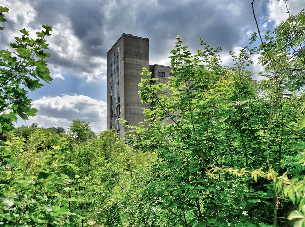 Das imposante Hochhaus der Getreidewirtschaft Köthen