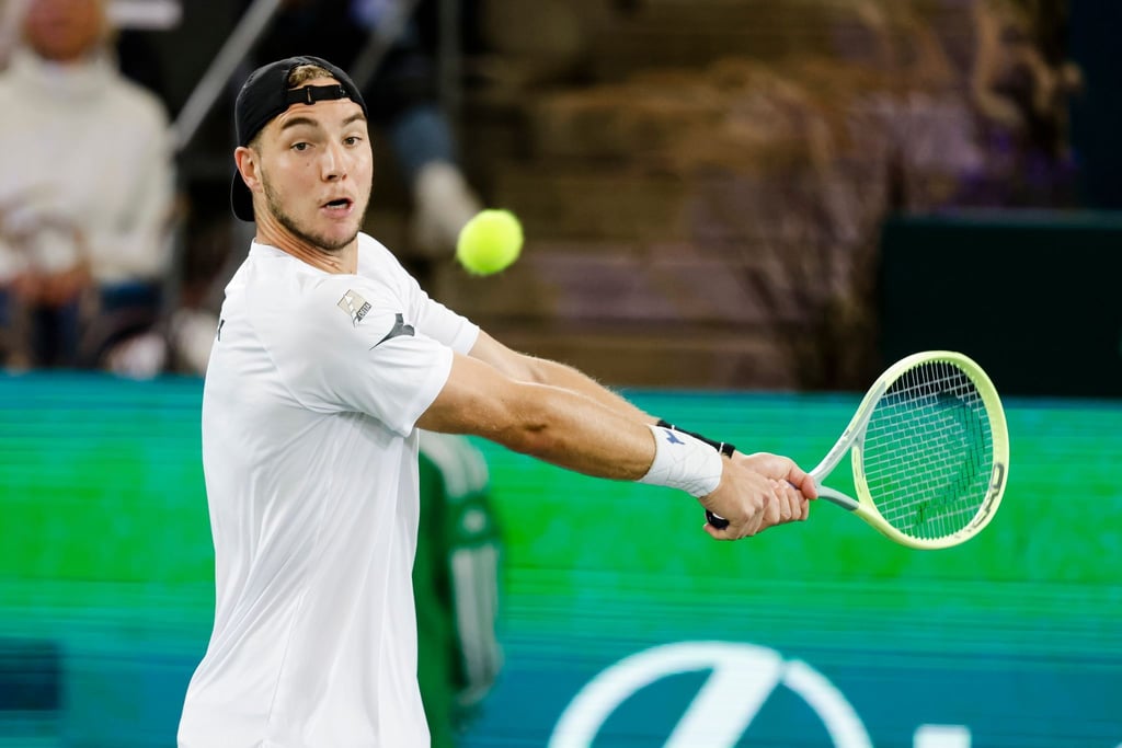 Hat das Auftakt-Match gegen Belgien gewonnen: Jan-Lennard Struff ist in Aktion.