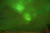 Das Grüne Polarlichter (Aurora borealis) kann man auf einer Schiffsreise zwischen Bergen in Norwegen sehen.