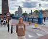 Ruben Eyermann  mit der Tower Bridge im Hintergrund: „Eigentlich ist alles ganz normal.“