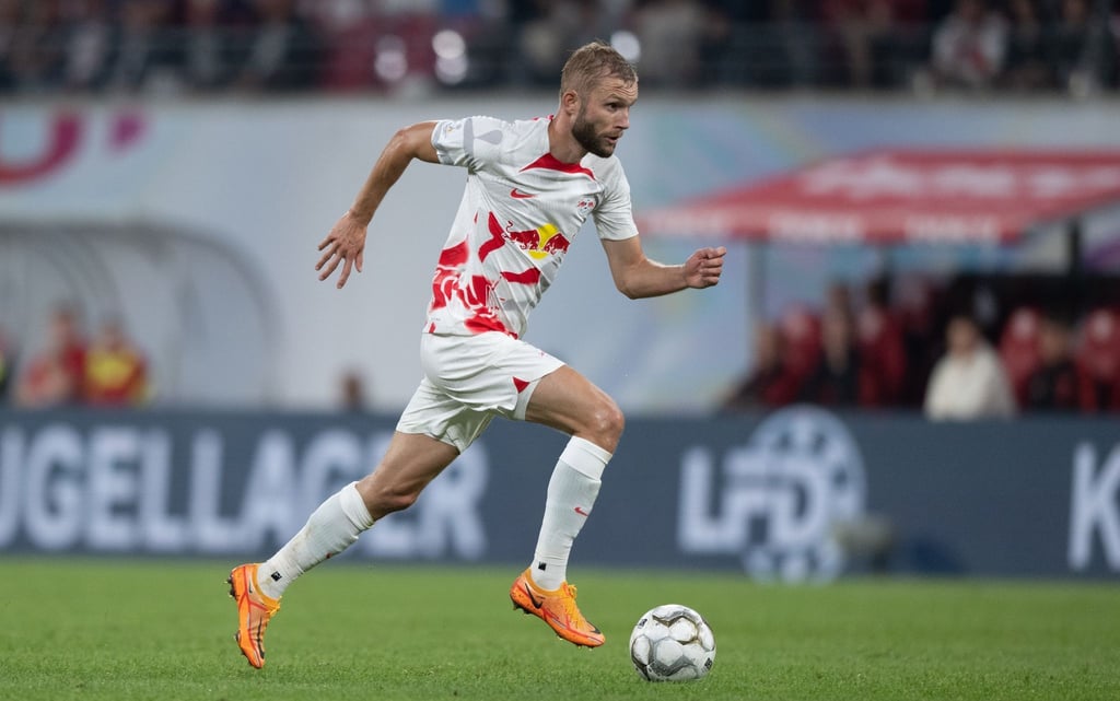 Konrad Laimer in Aktion.