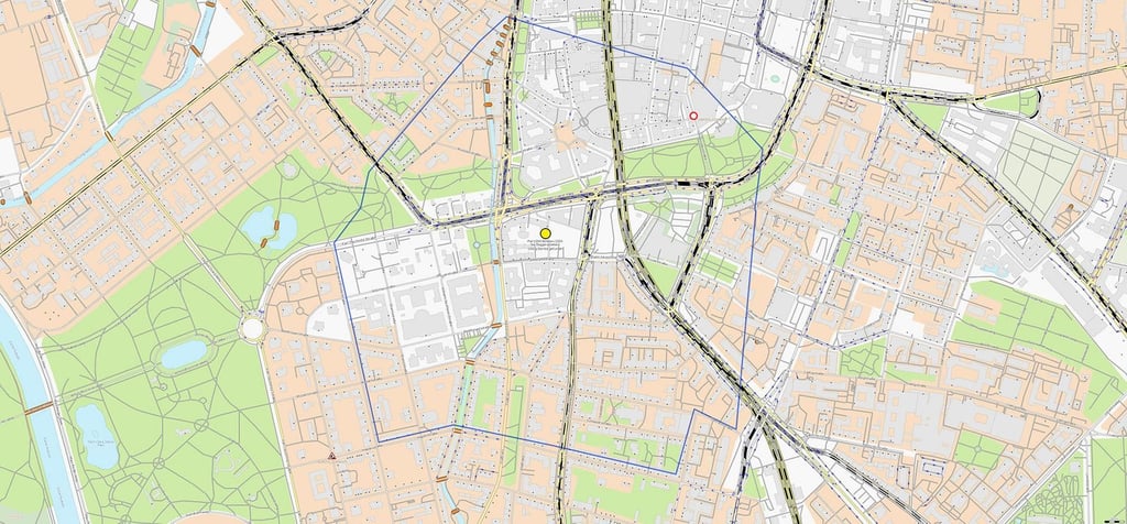 Bombe auf Baustelle an der Polizeidirektion Dimitroffstraße (Zentrum-Süd) gefunden - geplanter Sperrkreis.