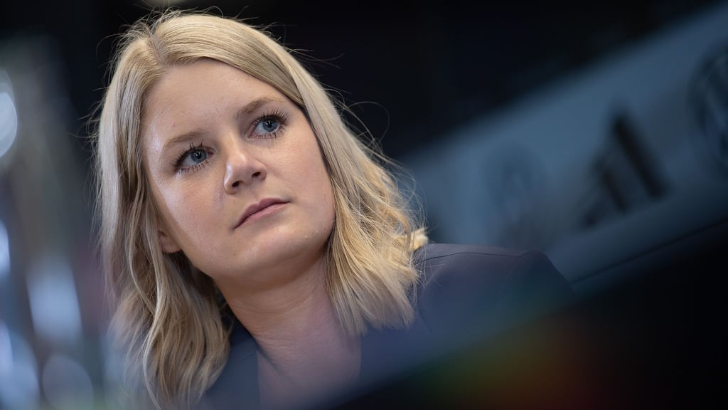 Gab ihren Einstand auf dem Podium des DFB: Pressesprecherin Franziska Wülle.