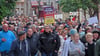 Ein Demonstrationszug mit etwa 1.600 Teilnehmern zog auch an diesem Montagabend durch Aschersleben.