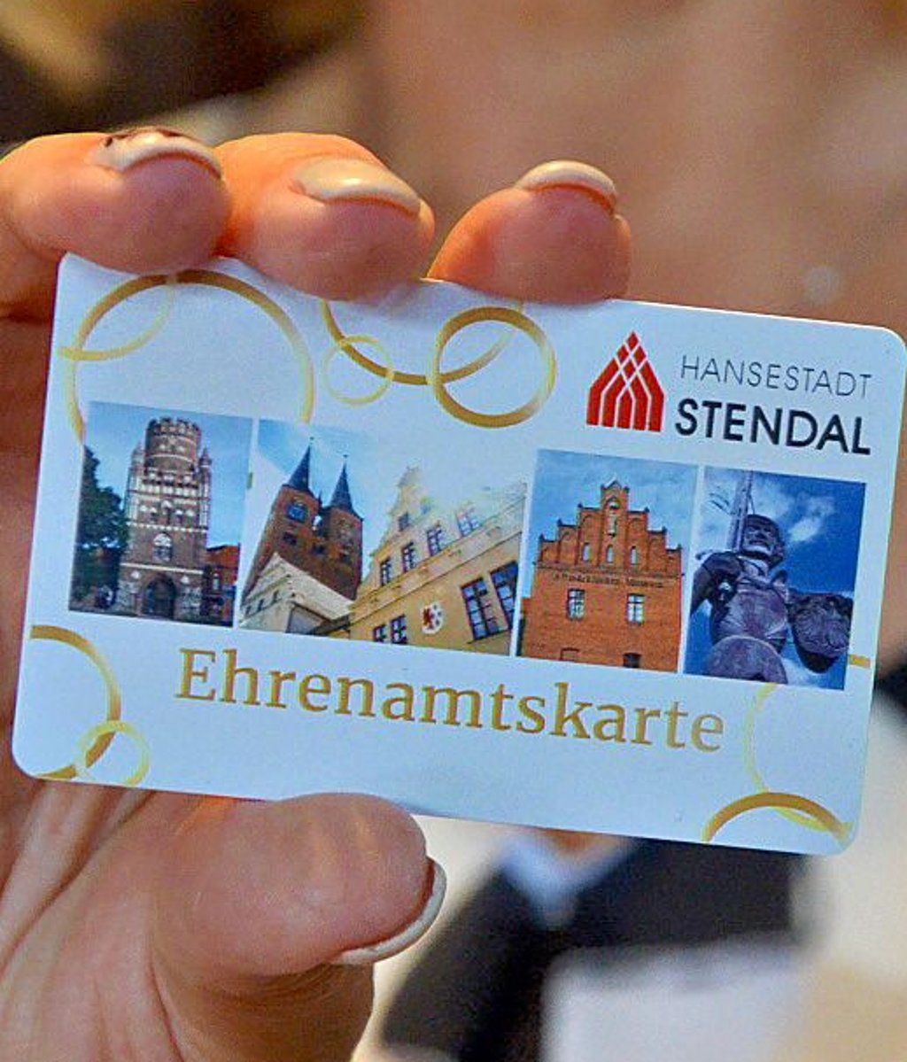 So sieht die Stendaler Ehrenamtskarte aus.